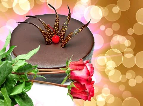 Chocolate cake Stock Photos