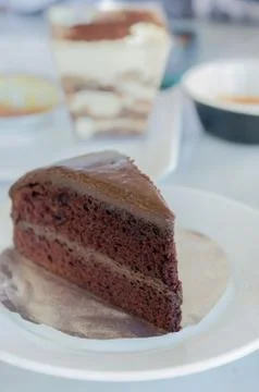 Chocolate cake 스톡 사진