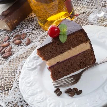 Chocolate cake Stock Photos