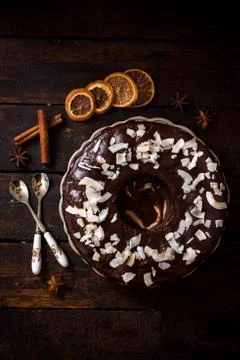 Chocolate cake Stock Photos