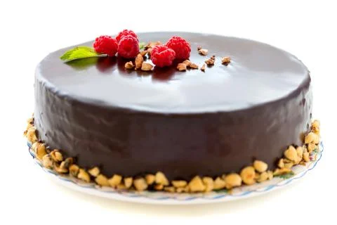 Chocolate cake. Stock Photos