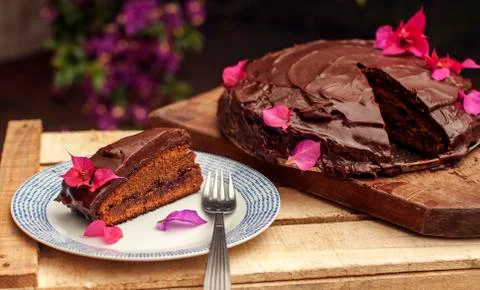 Chocolate cake Stock Photos