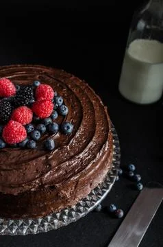 Chocolate cake Stock Photos