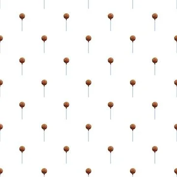 Chocolate cake pop pattern for sweet party treats Stock Illustration
