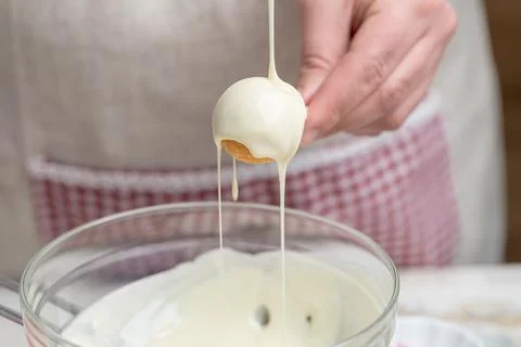 Chocolate cake pops Stock Photos