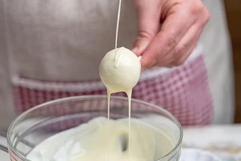 Chocolate cake pops Stock Photos