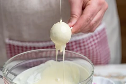 Chocolate cake pops Stock Photos