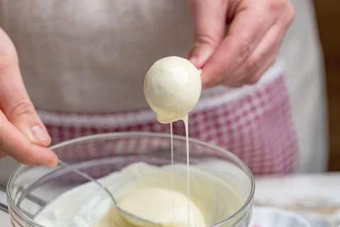 Chocolate cake pops Stock Photos