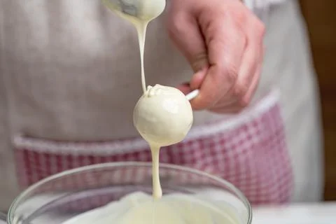 Chocolate cake pops Stock Photos