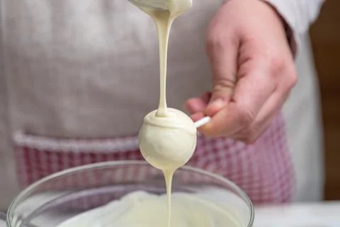 Chocolate cake pops Stock Photos