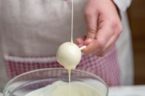Chocolate cake pops Stock Photos