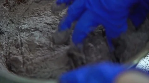 Chocolate cake preparation process Stock Footage 120071491