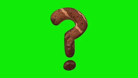 Chocolate cake question mark punctuation animation Stock-Footage 339323507