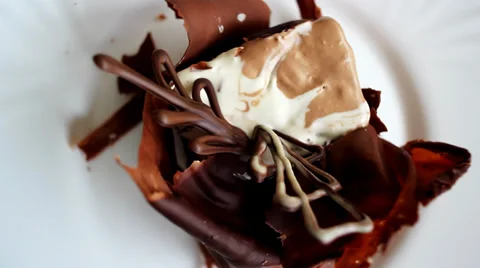 Chocolate cake. Rotating. Stock Footage 35880330