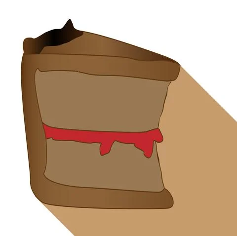 Chocolate Cake With Shadow Illustrazione stock