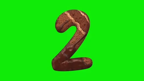 Chocolate cake shaped number animation 스톡 동영상 339323555