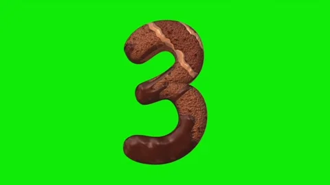 Chocolate cake shaped number animation 스톡 동영상 339323591