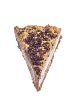 Chocolate cake slice Stock Photos