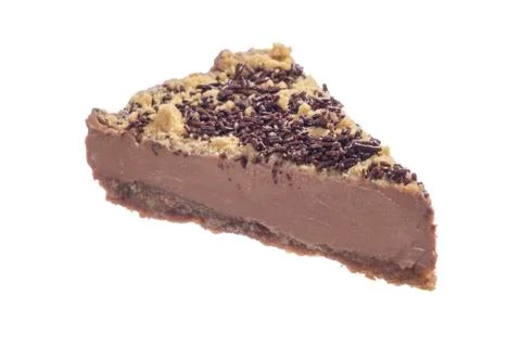 Chocolate cake slice Stock Photos