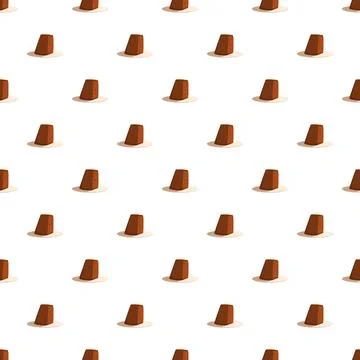 Chocolate cake slices pattern celebrating sweet food Stock Illustration