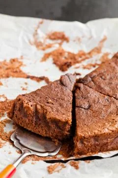 Chocolate cake slices Foto stock