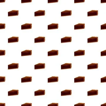Chocolate cake slices repeating to form a sweet dessert pattern 스톡 일러스트