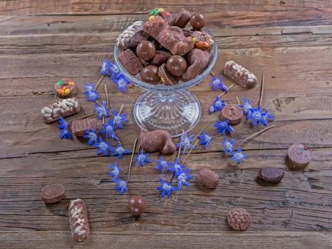 Chocolate cake stand Stock Photos