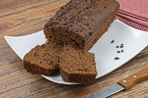 Chocolate cake on a table Foto stock