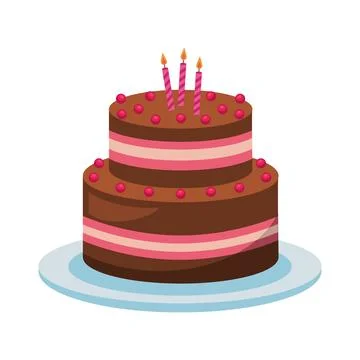 Chocolate cake vector Stock Illustration