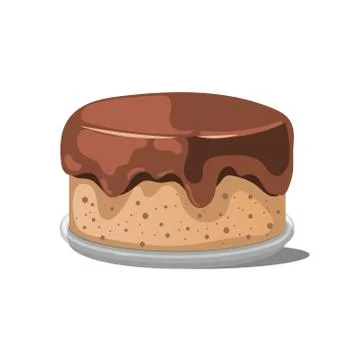 Chocolate cake, vector illustration Stock Illustration