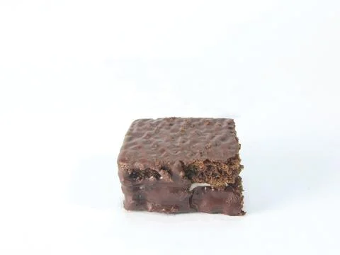 Chocolate cake on white background Stock Photos