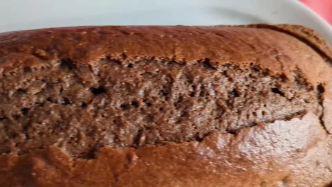 Chocolate cake on a white tray Stock Footage 271062782