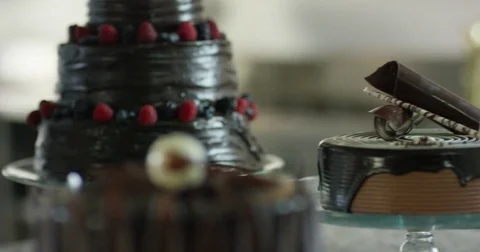 Chocolate Cakes Stock Footage 81492772