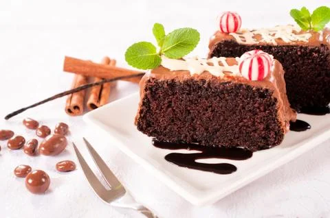 Chocolate cakes Stock Photos