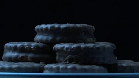 Chocolate cakes rotation 스톡 동영상 79920574