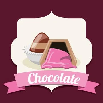 Chocolate candies design 스톡 일러스트
