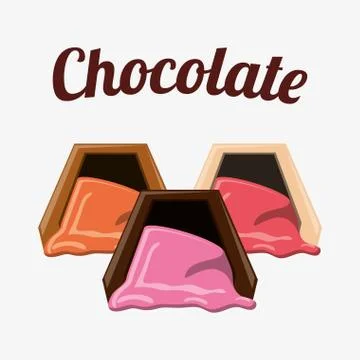 Chocolate candies design 스톡 일러스트