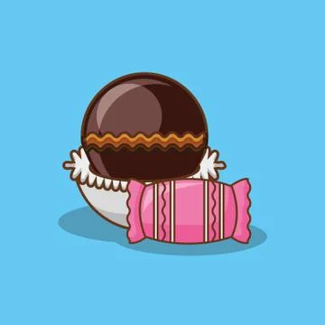 Chocolate candies design 스톡 일러스트
