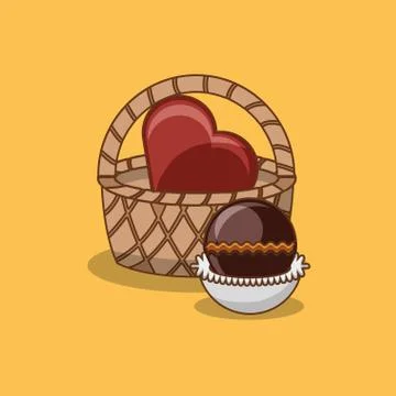 Chocolate candies design 스톡 일러스트