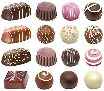 Chocolate candies Stock Illustration