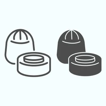 Chocolate candies line and solid icon. Chocolates vector illustration isolated Stock Illustration