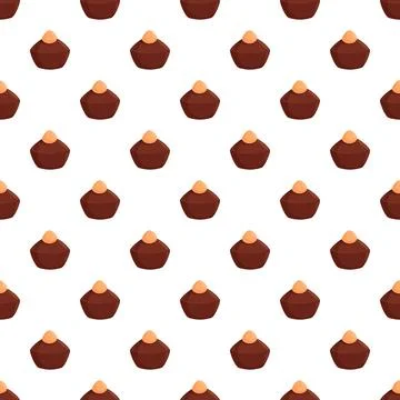 Chocolate candies with nuts pattern on white background イラスト素材