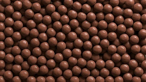 Chocolate candy balls filling the screen 3D animation Stock-Footage 89420522