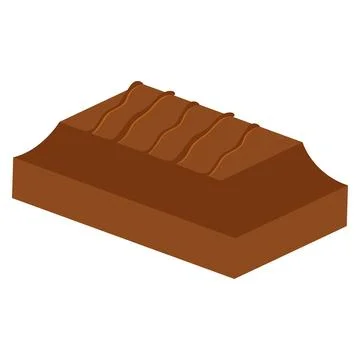 Chocolate candy bar shape. Vector Stock Illustration