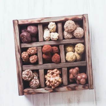 Chocolate candy box Stock Photos