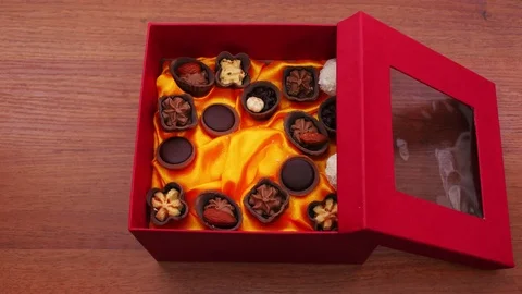 Chocolate Candy Box. Stop motion Stock Footage 72247166