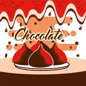 Chocolate candy card Illustrazione stock