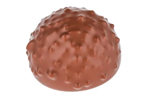 Chocolate candy with chopped nuts, 3D rendering Stock Illustration