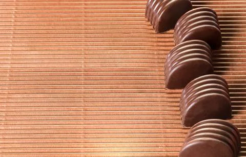 Chocolate candy close-up Stock Photos