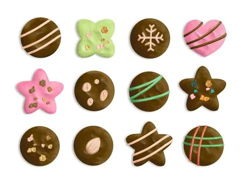 Chocolate candy collection Stock Illustration
